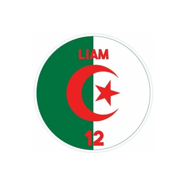 Disque en sucre Drapeau Algérie personnalisable