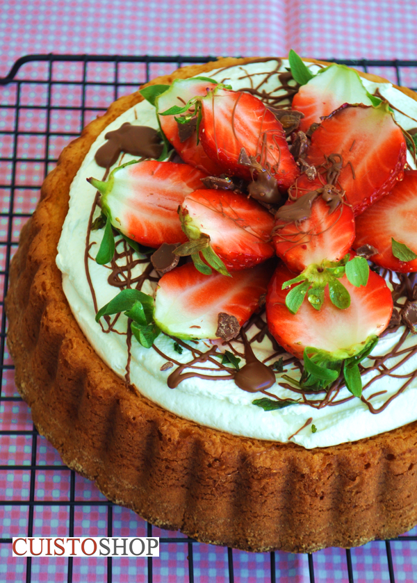 Gâteau façon tarte renversée à la fraise