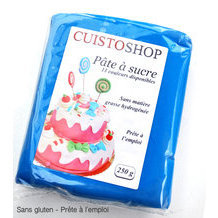Pâte à sucre bleu 250g - Cuistoshop