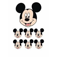 impression en sucre Mickey + 6 miniatures 