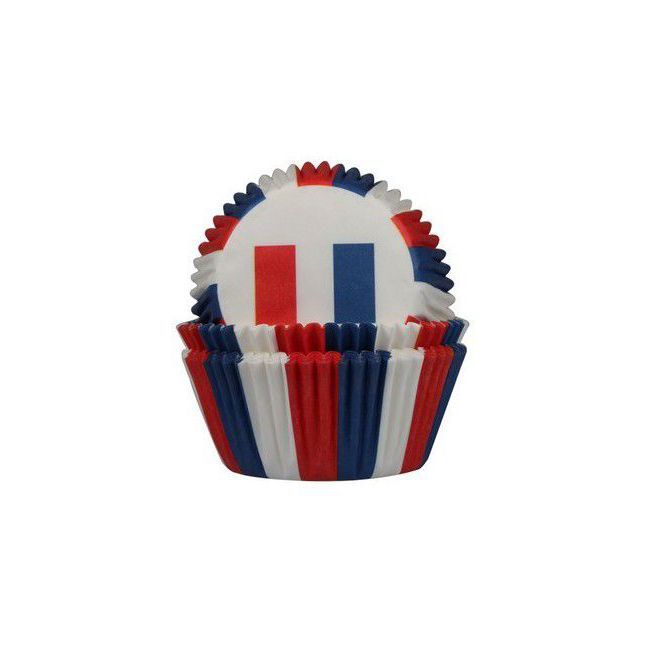 50 caissettes à cupcakes "drapeau Français"