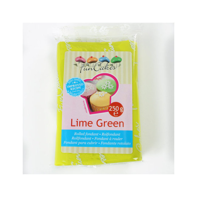 Pâte à sucre Funcakes Lime Green 250g DLUO DEPASSEE