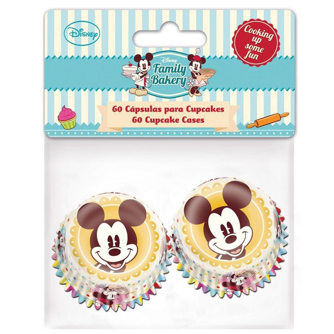 60 mini caissettes à cupcakes Mickey