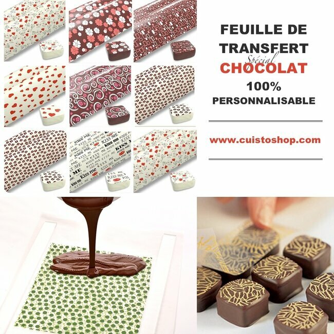 Impression sur feuille à chocolat A4
