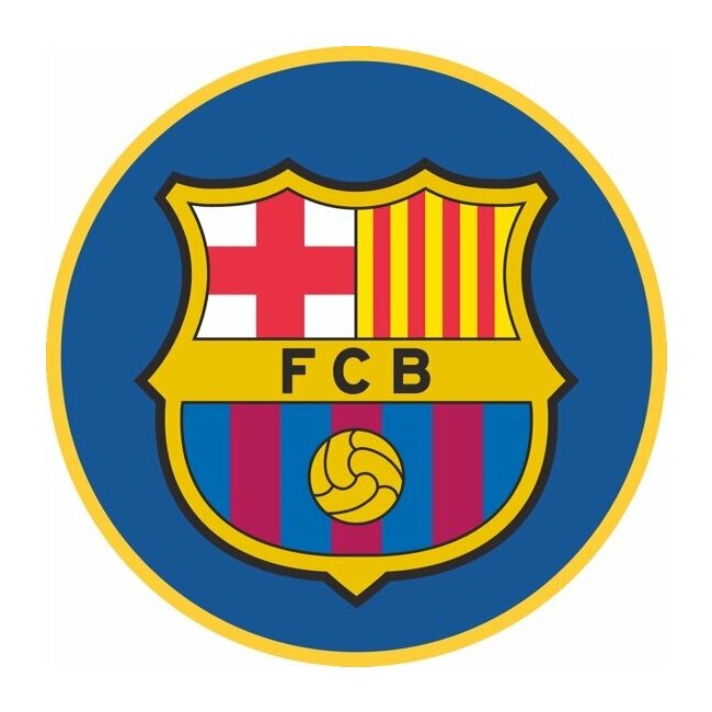Disque en sucre logo FC Barcelone
