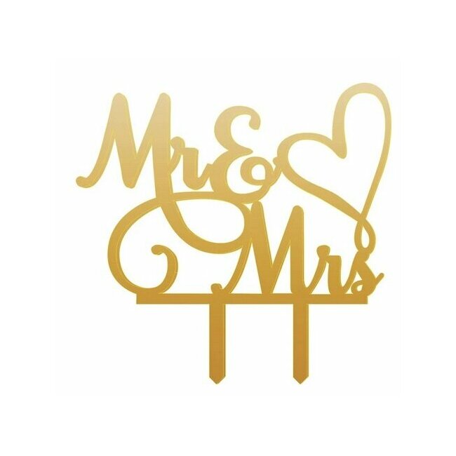 Topper mariage Mr & Mrs or