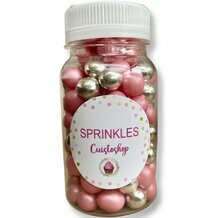 Sprinkles boules en sucre rose/argent 80g