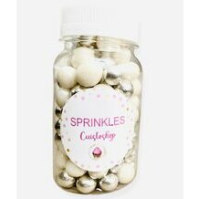 Sprinkles boules en sucre Blanc/argent 80g