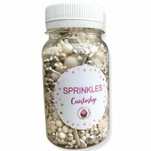 Sprinkles en sucre NEIGE/BLANC/ARGENT 100g